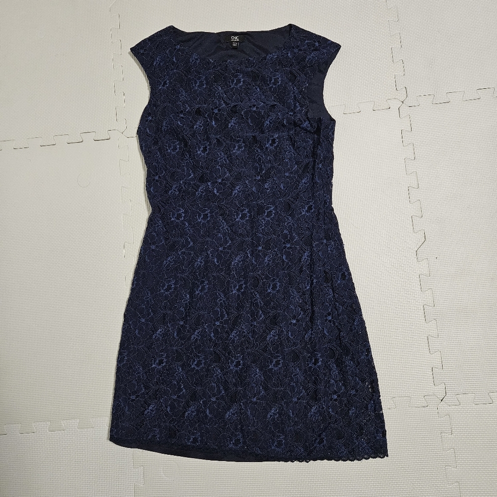 Jacob Midnight Blue Lace Mini Dress